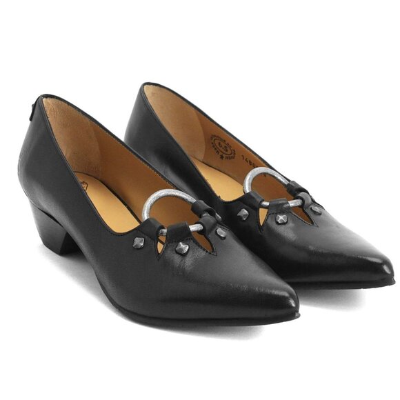 John Fluevog Truth Makena Key Ring Pump / Size 9.5 / Black - Picture 1 of 15